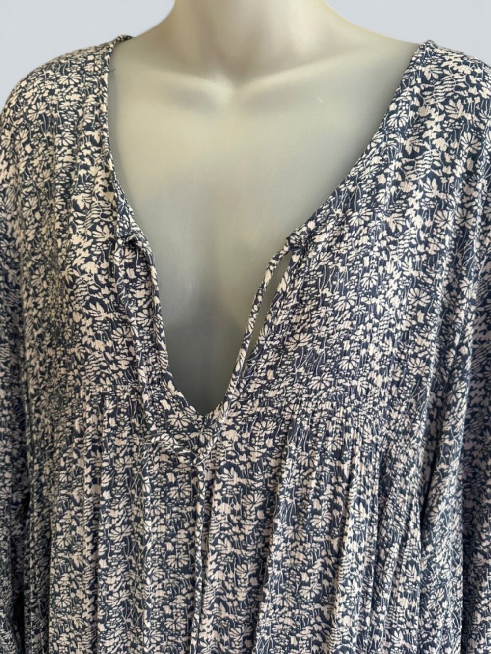 Carly Jean Los Angeles CJLA LAUREL Maxi Dress Blue XL - Picture 3 of 9